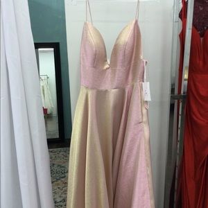 Pink Shimmer Prom Dress